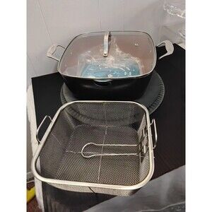 Gotham Steel All In One. 9.5" Deep Square Pan.  Non Stick. 4 Pc. NWOB.